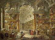Giovanni Paolo Pannini Interior of a Picture Gallery with the Collection of Cardinal Silvio Valenti Gonzaga oil painting on canvas